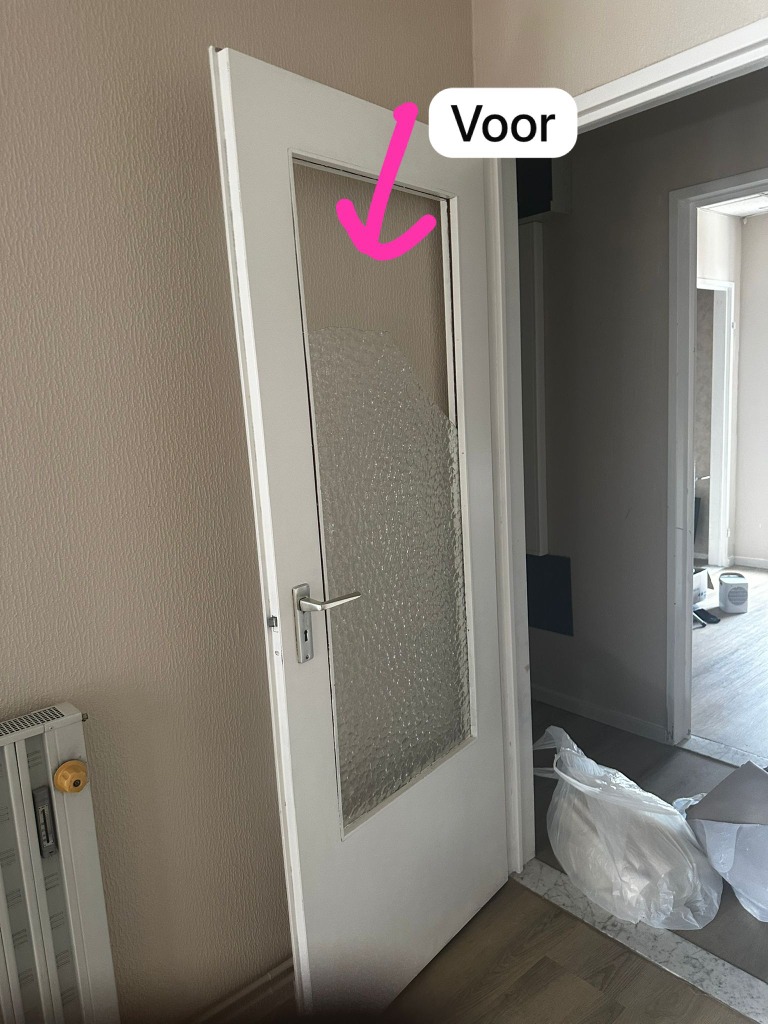 Deur Glas Installatie Before