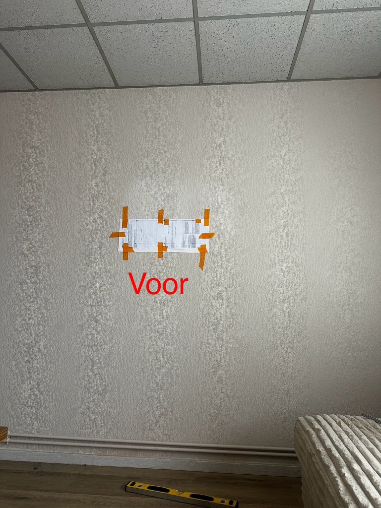 TV Wand Installatie Before
